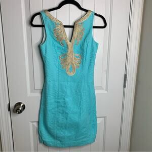 Lilly Pulitzer Janice Shift dress in shorely blue size 00 spring vacation summer